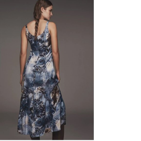 Anthropologie Pilcro Sleeveless Scoop-Next Midi Dress size M blue nwt NEW - Picture 2 of 8